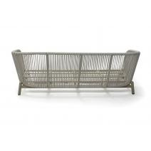  "Прато" диван трехместный из искусственного ротанга, цвет светло-серый, каркас под дерево (холодно-бежевый), фото 7 