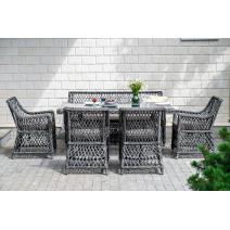  "Латте" плетеный стол из искусственного ротанга 160х90см, цвет графит, фото 10 