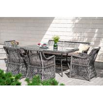  "Латте" плетеный стол из искусственного ротанга 160х90см, цвет графит, фото 11 