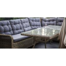  "Латте" плетеный стол из искусственного ротанга 200х90см, цвет соломенный, фото 12 