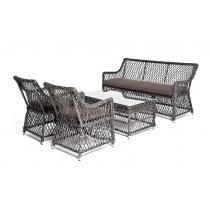 "Асти" лаунж-зона из искусственного ротанга на 4 персоны, цвет графит, фото 1 