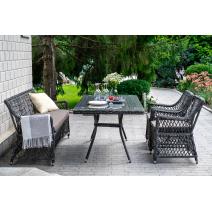  "Катания" обеденная группа плетеная на 4 персоны, цвет графит, фото 3 