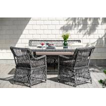  "Катания" обеденная группа плетеная на 4 персоны, цвет графит, фото 5 