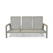  "Бари" диван 3-местный, каркас алюминий, цвет светло-серый, фото 2 
