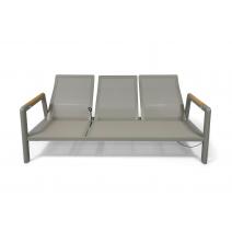  "Бари" диван 3-местный, каркас алюминий, цвет светло-серый, фото 3 