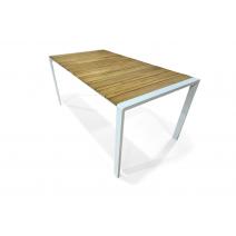  "Альпы" обеденный стол с тиковой столешницей и алюминиевым каркасом, фото 1 