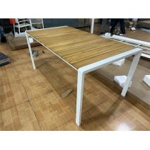  "Альпы" обеденный стол с тиковой столешницей и алюминиевым каркасом, фото 2 