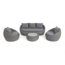  "Барселона" лаунж-зона из искусственного ротанга, цвет графит, фото 2 