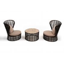  "Парма" кофейный комплект из искусственного ротанга, цвет бронзовый, фото 19 