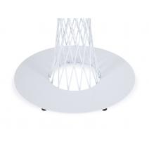  "Диего" обеденный стол из HPL круглый Ø100см, цвет "дуб", каркас белый, фото 4 