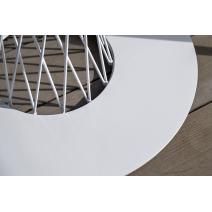  "Диего" обеденный стол из HPL круглый Ø100см, цвет "дуб", каркас белый, фото 8 