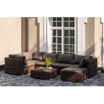  "Лунго" трансформирующаяся лаунж-зона из искусственного ротанга, цвет коричневый, фото 4 