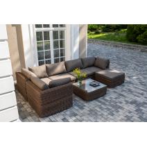  "Лунго" трансформирующаяся лаунж-зона из искусственного ротанга, цвет коричневый, фото 8 