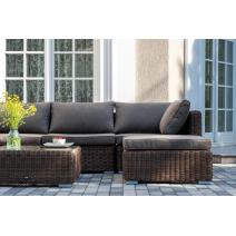  "Лунго" трансформирующаяся лаунж-зона из искусственного ротанга, цвет коричневый, фото 9 