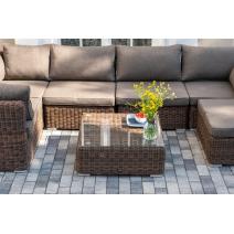  "Лунго" трансформирующаяся лаунж-зона из искусственного ротанга, цвет коричневый, фото 15 