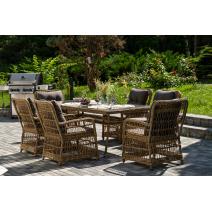  "Цесена" обеденная группа плетеная из искусственного ротанга, цвет соломенный, фото 12 