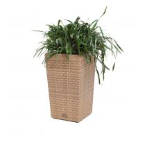  "Капучино" кашпо для цветов плетеное из искусственного ротанга, цвет соломенный, фото 6 