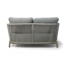  "Прато" диван двухместный из искусственного ротанга, цвет светло-серый, каркас под дерево (холодно-бежевый), фото 4 