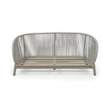  "Прато" диван двухместный из искусственного ротанга, цвет светло-серый, каркас под дерево (холодно-бежевый), фото 5 