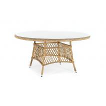  "Эспрессо" плетеный круглый стол, диаметр 150 см, цвет соломенный, фото 2 