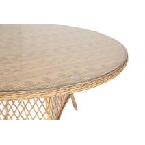  "Эспрессо" плетеный круглый стол, диаметр 150 см, цвет соломенный, фото 4 