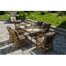  "Цесена" обеденная группа плетеная из искусственного ротанга, цвет соломенный, фото 16 