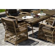  "Цесена" обеденная группа плетеная из искусственного ротанга, цвет соломенный, фото 20 