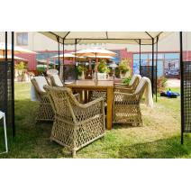  "Латте" плетеное кресло из искусственного ротанга, цвет соломенный, фото 122 