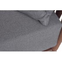  "Багамы" диван 3-местный плетеный из роупа, каркас алюминий бежево-серый (RAL7006) муар, роуп серо-коричневый 23мм, ткань светло-серая, фото 8 