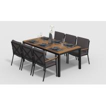  Белла 200 антрацит, алюминий / тик, фото 2 