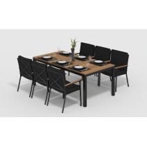  Белла 200 черная, алюминий / тик, фото 2 