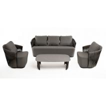  "Флоренция" лаунж-зона из искусственного ротанга, цвет графит (К), фото 73 