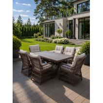  Обеденный комплект ISABELLA из искусственного ротанга (коричневый), фото 1 