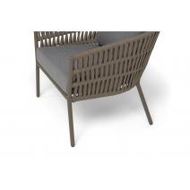  "Комо" лаунж-зона 4-местная плетеная из роупа (веревки), каркас алюминиевый бежево-серый, роуп серо-коричневый, фото 12 