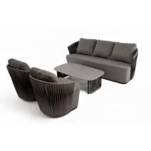  "Флоренция" лаунж-зона из искусственного ротанга, цвет графит (К), фото 82 