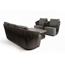  "Флоренция" лаунж-зона из искусственного ротанга, цвет графит (К), фото 87 