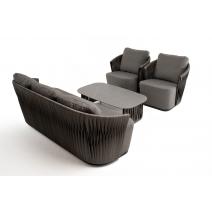  "Флоренция" лаунж-зона из искусственного ротанга, цвет графит (К), фото 90 