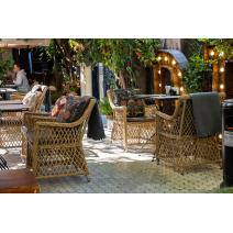  "Латте" плетеное кресло из искусственного ротанга, цвет соломенный, фото 195 