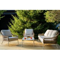  "Венеция" лаунж-зона из искусственного ротанга, цвет соломенный (К), фото 4 