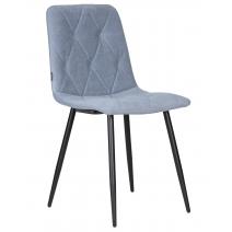  Стул обеденный DOBRIN CHILLY ROMBO, Серо-голубой Simple 26, основание черное, фото 1 