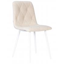  Стул обеденный DOBRIN CHILLY ROMBO, Бежевый Simple 44, основание белое, фото 1 