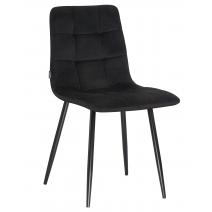  Стул обеденный DOBRIN ALEX, черные матовые ножки, черный велюр (V108-77), фото 1 