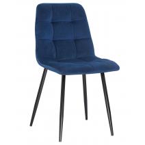  Стул обеденный DOBRIN ALEX, черные матовые ножки, темно-синий велюр (V108-67), фото 1 