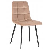  Стул обеденный DOBRIN ALEX, черные матовые ножки, мокко велюр (V108-104), фото 1 