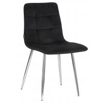  Стул обеденный DOBRIN ALEX, хром ножки, черный велюр (V108-77),, фото 1 