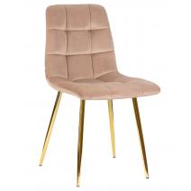  Стул обеденный DOBRIN ALEX, золотые ножки, мокко велюр (V108-104),, фото 1 