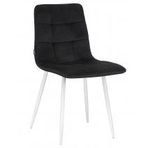  Стул обеденный DOBRIN ALEX, белые ножки, черный велюр (V108-77),, фото 1 