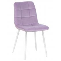  Стул обеденный DOBRIN ALEX, белые ножки, фиолетовый велюр (V108-49), фото 1 