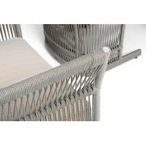  "Лугано" лаунж-зона 5-местная плетеная из роупа (веревки), каркас алюминиевый светло-серый, роуп серый меланж, фото 4 