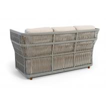  "Лугано" лаунж-зона 5-местная плетеная из роупа (веревки), каркас алюминиевый светло-серый, роуп серый меланж, фото 6 